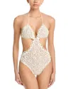 Norma Kamali Cut Out String One Piece Swimsuit In White