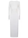 Norma Kamali Dash Dash Side Slit Gown In White/snow