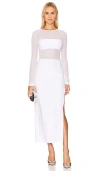 Norma Kamali Dash Dash Side Slit Gown In 雪白