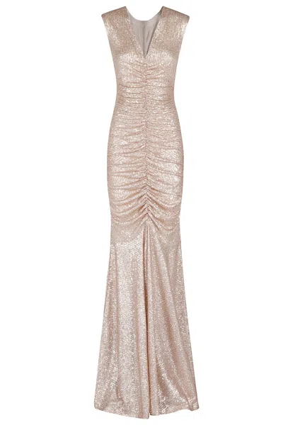 Norma Kamali Sleeveless Deep V Neck In Brown