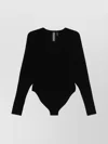 NORMA KAMALI DEEP V-NECK BODYSUIT WITH DOLMAN SLEEVES
