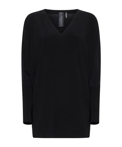 Norma Kamali Deep V-neckl Knit Jumper In Black