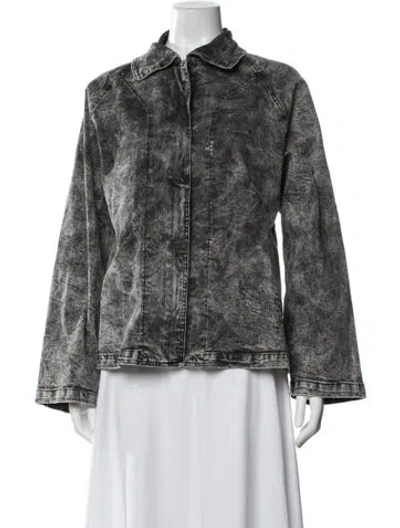 Pre-owned Norma Kamali Denim Jacket In Grey