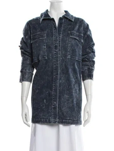 Pre-owned Norma Kamali Denim Jacket W/ Tags In Blue