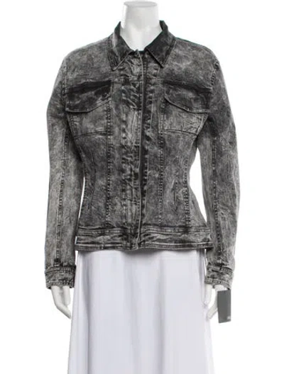 Pre-owned Norma Kamali Denim Jacket W/ Tags In Grey