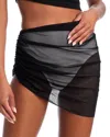 Norma Kamali Diana Layered Ruched Tulle Bikini Brief In Black Snow