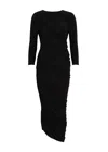 Norma Kamali Diana Midi Dress - Women's - Polyester/spandex/elastane In Black