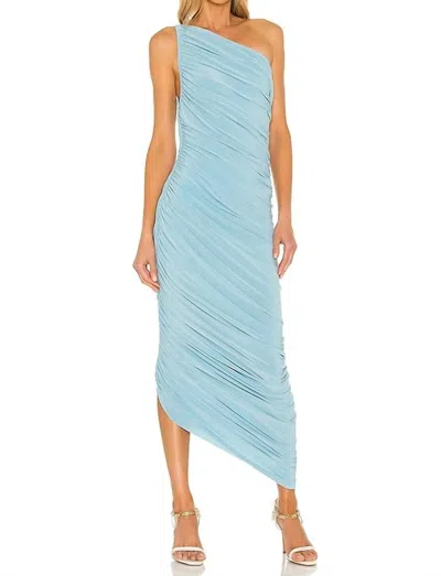 Norma Kamali Diana Asymmetrical Hem Dress In Powder Blue