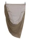 Norma Kamali Diana Draped Mesh Mini Skirt In Green