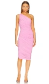 Norma Kamali Diana Jersey One-shoulder Dress In Multi