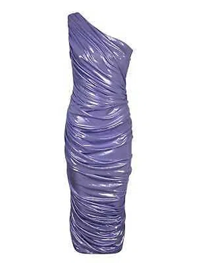 Pre-owned Norma Kamali Diana Glow Lilac Dress In Purple