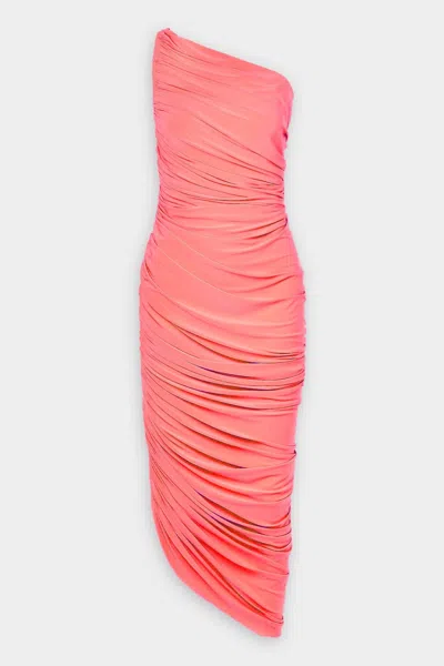 Norma Kamali Diana Gown In Papaya In Pink