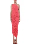 Norma Kamali Diana Gown In Papaya In Pink