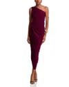 Norma Kamali Diana Jersey One-shoulder Dress In Plum