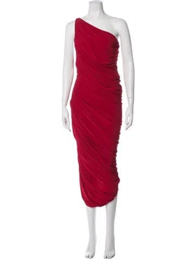 Pre-owned Norma Kamali Diana Long Dress In Red