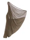 Norma Kamali Diana One-shoulder Draped Top In Brown