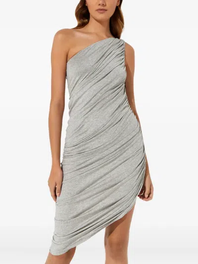 Norma Kamali Diana One-shoulder Dress In Gray
