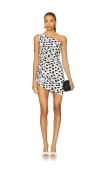 Norma Kamali Diana Pickleball Polka-dot Minidress