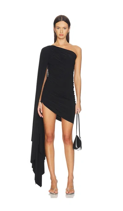 Norma Kamali Diana Pickleball Dress With Sleeve In Black