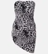 Norma Kamali Diana Pickleball Leopard-print Minidress In Multi