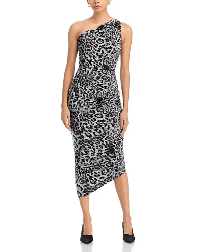 NORMA KAMALI DIANA PRINTED ASYMMETRIC GOWN