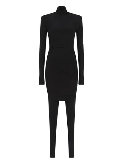 Norma Kamali Diana Ruched-detail Mini Dress In Black