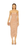 Norma Kamali Diana Strapless Gown In Cappuccino