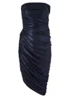 Norma Kamali Diana Strapless Dress In Dark Navy