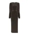 Norma Kamali Dolman Side-slit Gown In Black