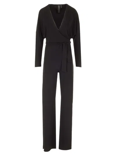 Norma Kamali Women's Dolman Wrap Jumpsuit In Black