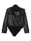 Norma Kamali Trench Bodysuit Double Breasted