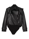 Norma Kamali Trench Bodysuit Double Breasted