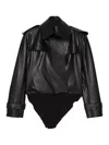 Norma Kamali Trench Bodysuit Double Breasted