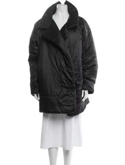 Pre-owned Norma Kamali Down Coat In Black
