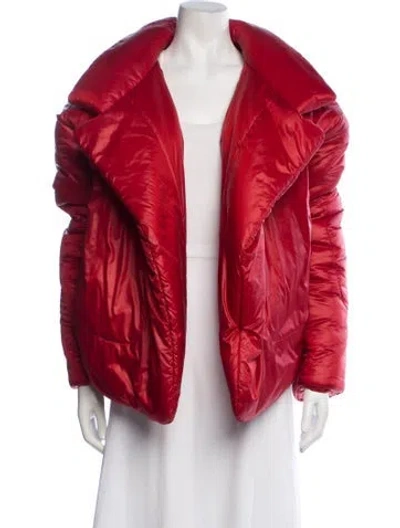Pre-owned Norma Kamali Down Jacket In Red