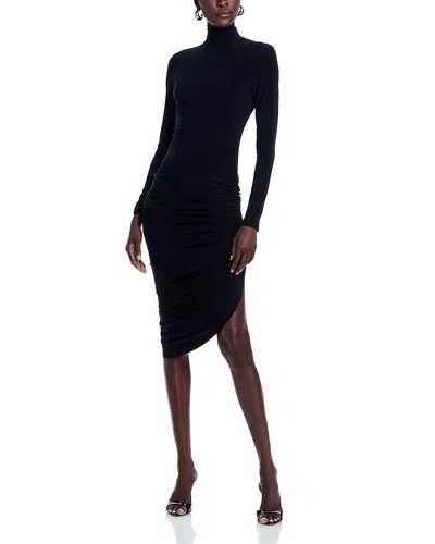 NORMA KAMALI DRAPED ASYMMETRIC DRESS