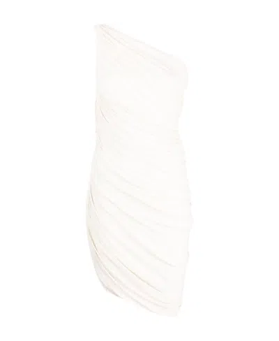 Norma Kamali Draped-design One-shoulder Dress In White