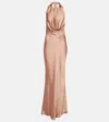 Norma Kamali Robe Aus Satin In Braun