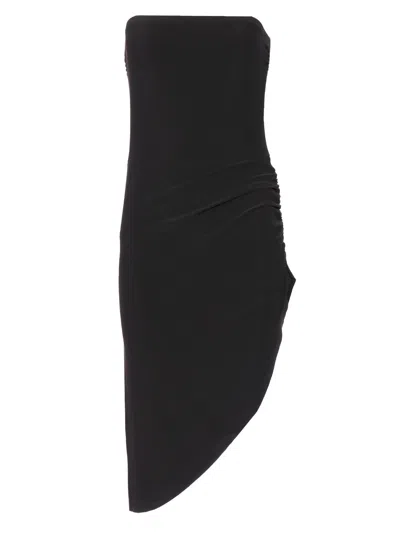 Norma Kamali Draped Mini Dress Dresses Black