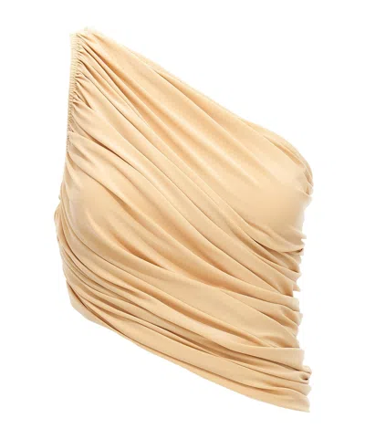 Norma Kamali Draped One-shoulder Top In Multi