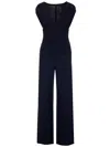 Norma Kamali V-neck Jumpsuit In Blue