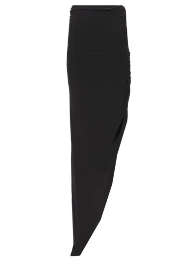 Norma Kamali Draped Strapless Dress Dresses Black