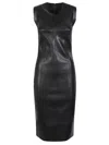 Norma Kamali Grace Panelled Dress In Black