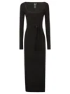 Norma Kamali Scoop Neckline Maxi Dress In Black