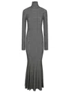 Norma Kamali Long Sleeve Turtle Fishtail Gown In Black