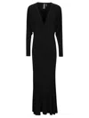 Norma Kamali Scoop Neckline Maxi Dress In Black