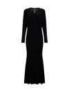 Norma Kamali Scoop Neckline Maxi Dress In Black