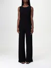 Norma Kamali Kamali Kulture Shirred Waist Jumpsuit Black In Black