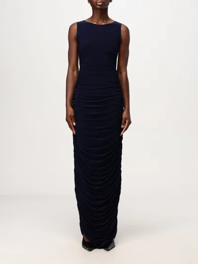 Norma Kamali Dress  Woman Color Blue In Blau