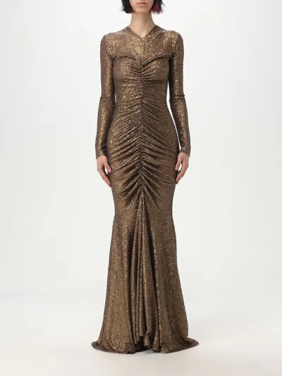 Norma Kamali Shirred Fishtail Gown - Women's - Spandex/elastane/polyester In Gold
